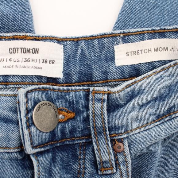 Cotton On Women’s Size 4 Blue Stretch Mom Jeans - Picture 5 of 7